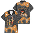 Australia Aboriginal Fathers Day Family Matching Off Shoulder Maxi Dress and Hawaiian Shirt Indigenous Dot Art - Family Footprint