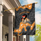 Australia Aboriginal Fathers Day Garden Flag Indigenous Dot Art - Family Footprint