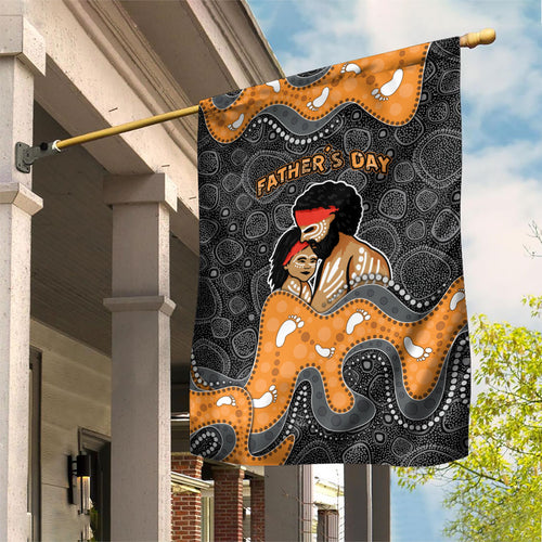 Australia Aboriginal Fathers Day Garden Flag Indigenous Dot Art - Family Footprint
