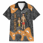Australia Aboriginal Fathers Day Hawaiian Shirt Indigenous Dot Art - Family Footprint