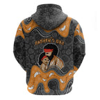 Australia Aboriginal Fathers Day Hoodie Indigenous Dot Art - Family Footprint