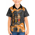 Australia Aboriginal Fathers Day Kid Hawaiian Shirt Indigenous Dot Art - Family Footprint