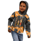 Australia Aboriginal Fathers Day Kid Hoodie Indigenous Dot Art - Family Footprint