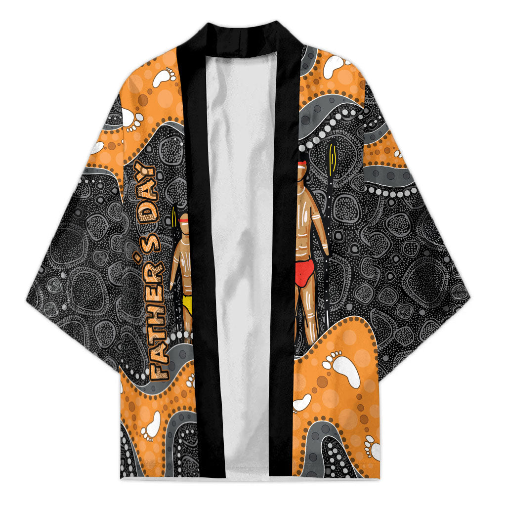 Australia Aboriginal Fathers Day Kimono Indigenous Dot Art - Family Footprint