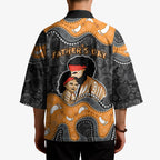 Australia Aboriginal Fathers Day Kimono Indigenous Dot Art - Family Footprint