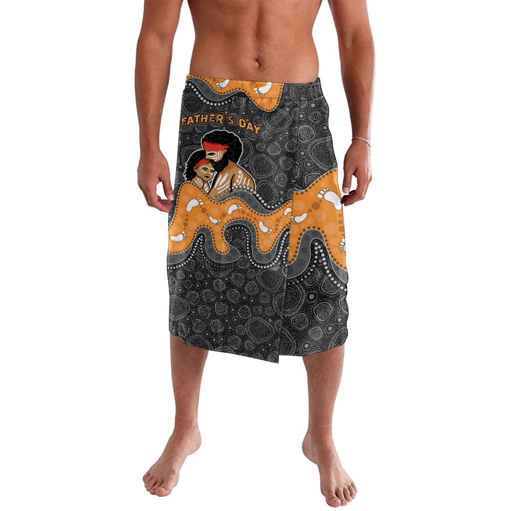 Australia Aboriginal Fathers Day Lavalava Indigenous Dot Art - Family Footprint