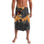 Australia Aboriginal Fathers Day Lavalava Indigenous Dot Art - Family Footprint