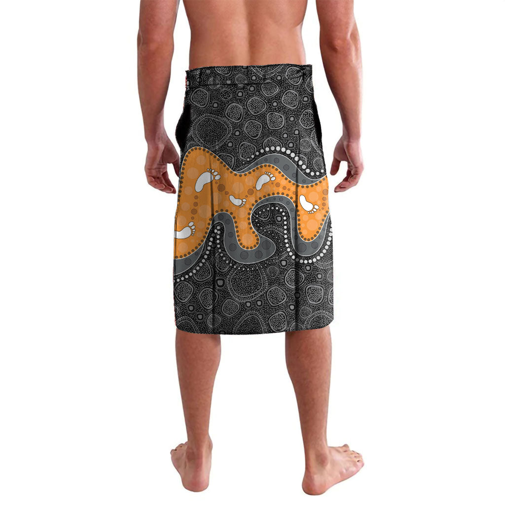 Australia Aboriginal Fathers Day Lavalava Indigenous Dot Art - Family Footprint