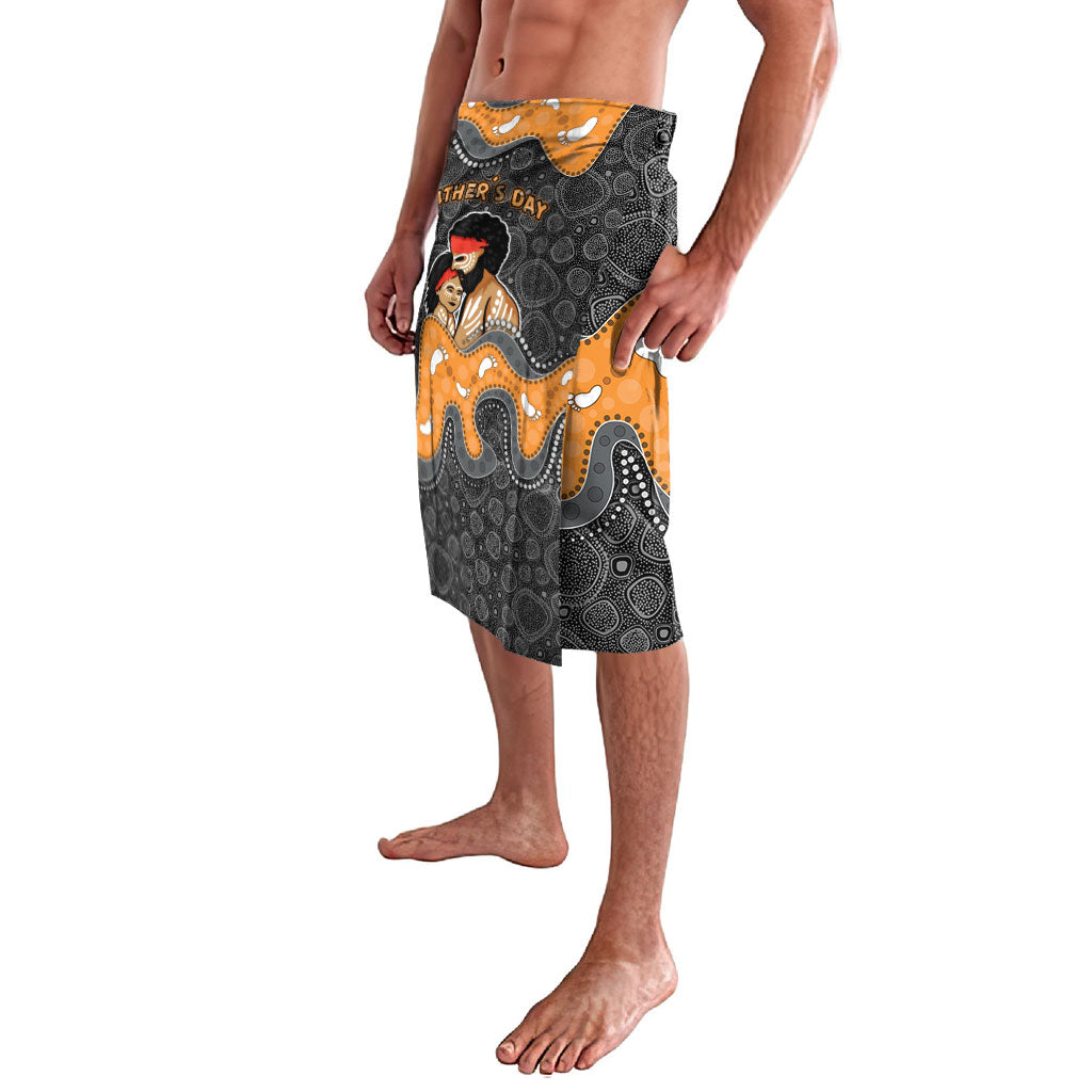 Australia Aboriginal Fathers Day Lavalava Indigenous Dot Art - Family Footprint
