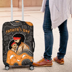 Australia Aboriginal Fathers Day Luggage Cover Indigenous Dot Art - Family Footprint