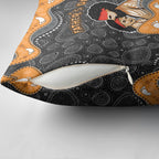 Australia Aboriginal Fathers Day Pillow Cover Indigenous Dot Art - Family Footprint