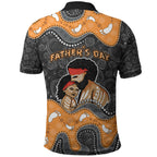 Australia Aboriginal Fathers Day Polo Shirt Indigenous Dot Art - Family Footprint
