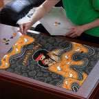 Australia Aboriginal Fathers Day Puzzle Indigenous Dot Art - Family Footprint