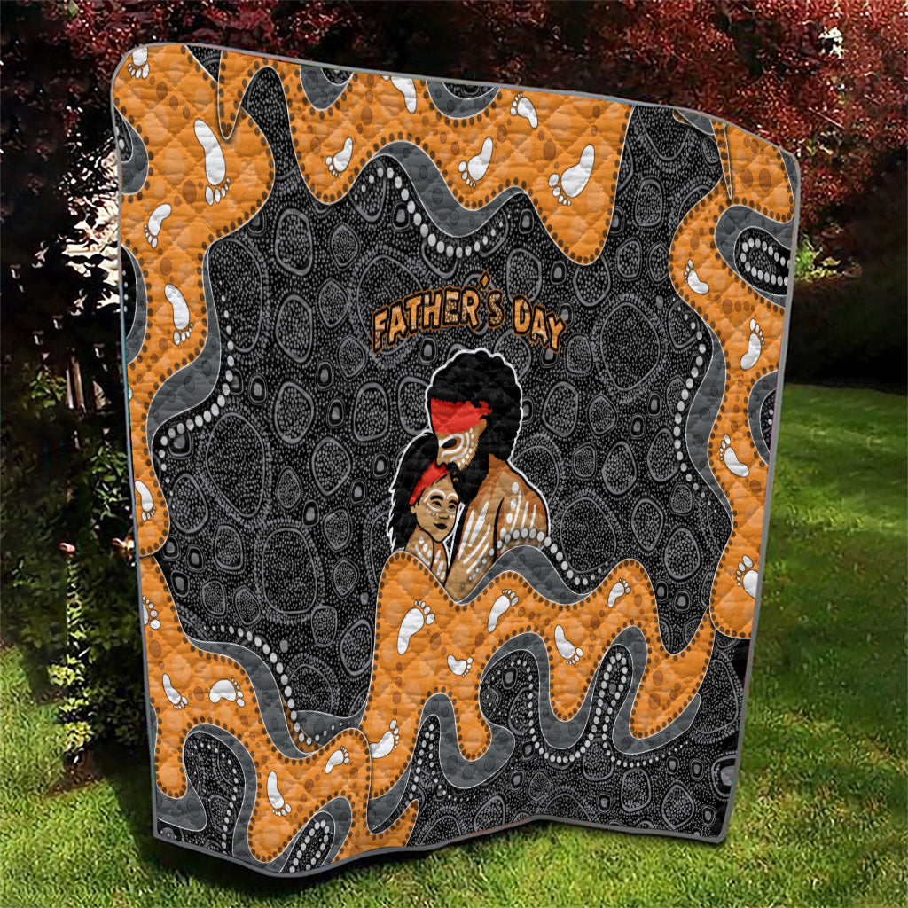 Australia Aboriginal Fathers Day Quilt Indigenous Dot Art - Family Footprint