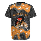 Australia Aboriginal Fathers Day Rugby Jersey Indigenous Dot Art - Family Footprint