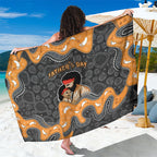 Australia Aboriginal Fathers Day Sarong Indigenous Dot Art - Family Footprint