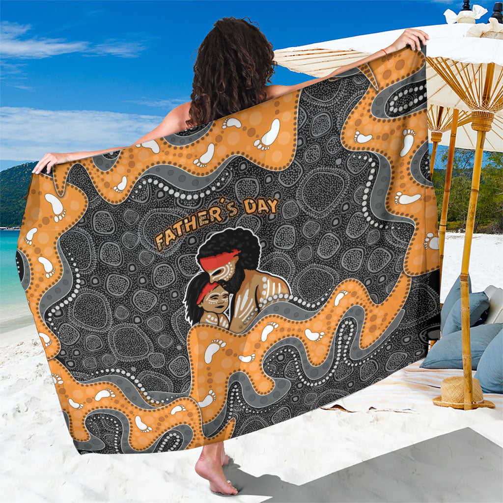 Australia Aboriginal Fathers Day Sarong Indigenous Dot Art - Family Footprint