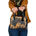 Australia Aboriginal Fathers Day Shoulder Handbag Indigenous Dot Art - Family Footprint
