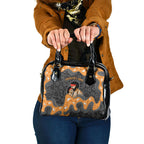 Australia Aboriginal Fathers Day Shoulder Handbag Indigenous Dot Art - Family Footprint