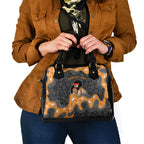 Australia Aboriginal Fathers Day Shoulder Handbag Indigenous Dot Art - Family Footprint