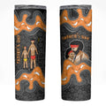 Australia Aboriginal Fathers Day Skinny Tumbler Indigenous Dot Art - Family Footprint