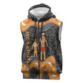 Australia Aboriginal Fathers Day Sleeveless Zip Hoodie Indigenous Dot Art - Family Footprint