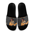 Australia Aboriginal Fathers Day Slide Sandals Indigenous Dot Art - Family Footprint