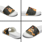 Australia Aboriginal Fathers Day Slide Sandals Indigenous Dot Art - Family Footprint