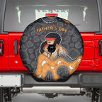 Australia Aboriginal Fathers Day Spare Tire Cover Indigenous Dot Art - Family Footprint