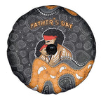 Australia Aboriginal Fathers Day Spare Tire Cover Indigenous Dot Art - Family Footprint