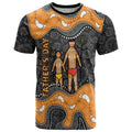 Australia Aboriginal Fathers Day T Shirt Indigenous Dot Art - Family Footprint