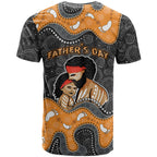 Australia Aboriginal Fathers Day T Shirt Indigenous Dot Art - Family Footprint