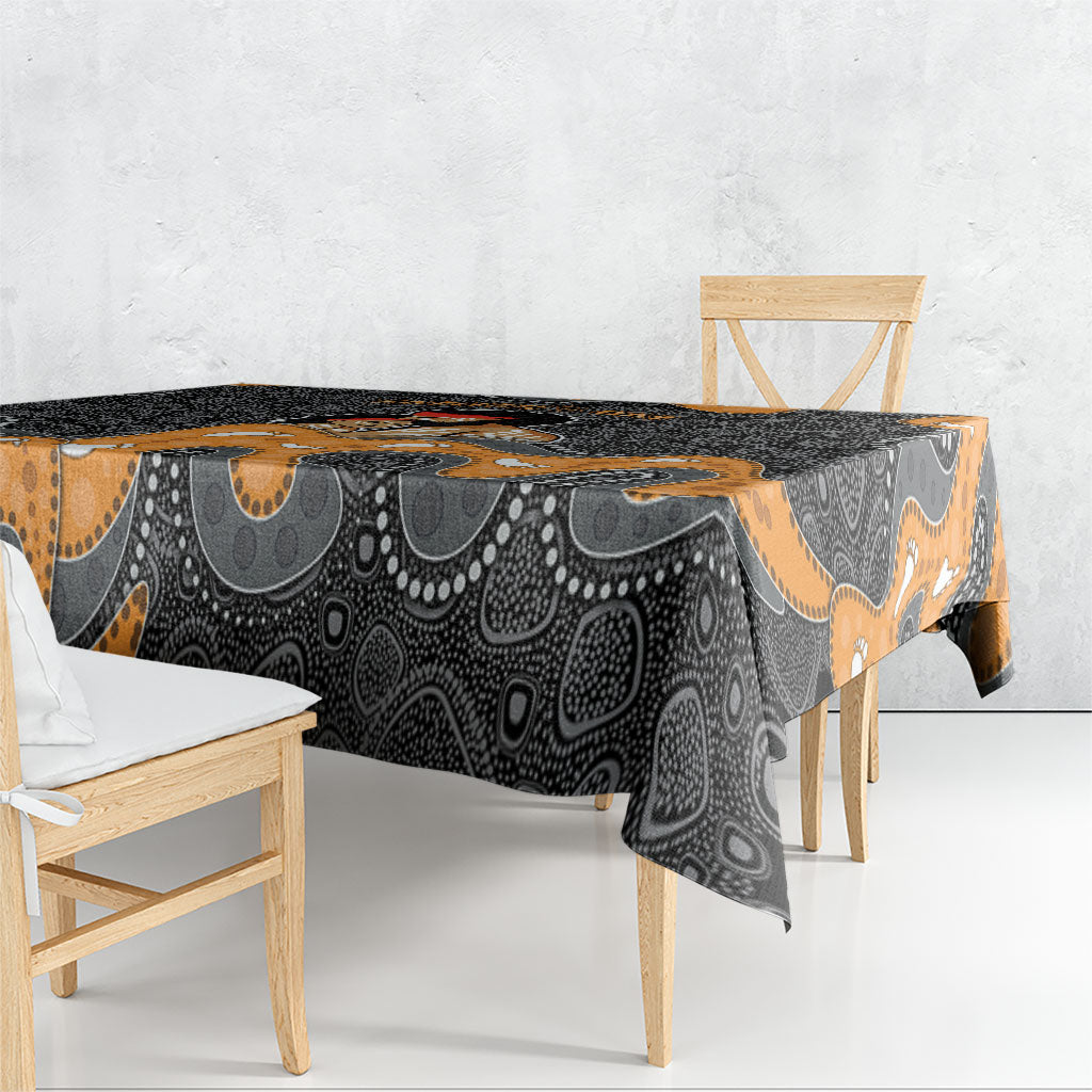 Australia Aboriginal Fathers Day Tablecloth Indigenous Dot Art - Family Footprint