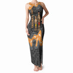 Australia Aboriginal Fathers Day Tank Maxi Dress Indigenous Dot Art - Family Footprint