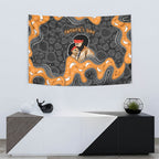Australia Aboriginal Fathers Day Tapestry Indigenous Dot Art - Family Footprint