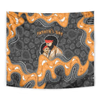 Australia Aboriginal Fathers Day Tapestry Indigenous Dot Art - Family Footprint