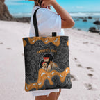 Australia Aboriginal Fathers Day Tote Bag Indigenous Dot Art - Family Footprint