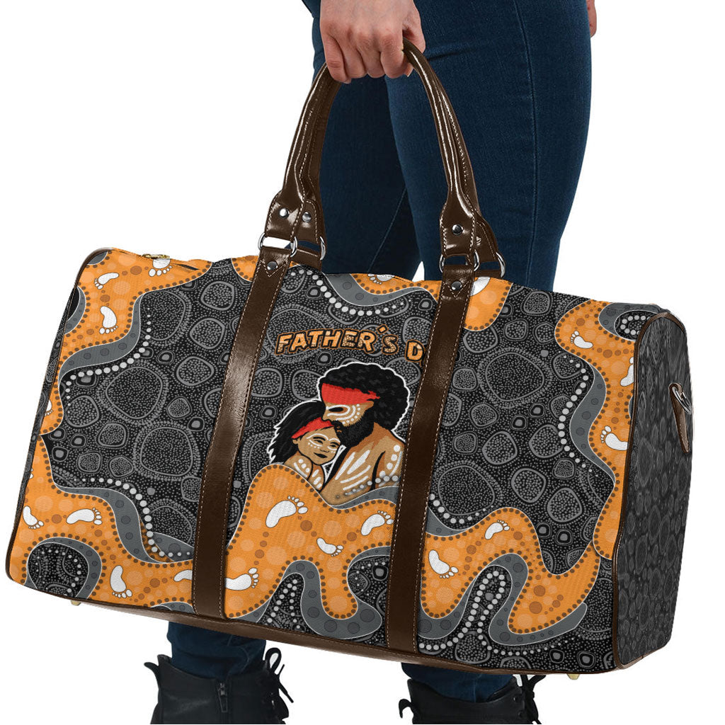 Australia Aboriginal Fathers Day Travel Bag Indigenous Dot Art - Family Footprint
