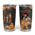 Australia Aboriginal Fathers Day Tumbler Cup Indigenous Dot Art - Family Footprint