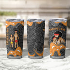 Australia Aboriginal Fathers Day Tumbler Cup Indigenous Dot Art - Family Footprint