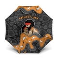 Australia Aboriginal Fathers Day Umbrella Indigenous Dot Art - Family Footprint