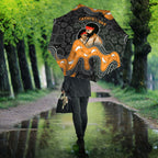 Australia Aboriginal Fathers Day Umbrella Indigenous Dot Art - Family Footprint