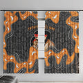 Australia Aboriginal Fathers Day Window Curtain Indigenous Dot Art - Family Footprint