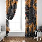 Australia Aboriginal Fathers Day Window Curtain Indigenous Dot Art - Family Footprint