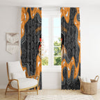Australia Aboriginal Fathers Day Window Curtain Indigenous Dot Art - Family Footprint