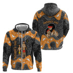 Australia Aboriginal Fathers Day Zip Hoodie Indigenous Dot Art - Family Footprint