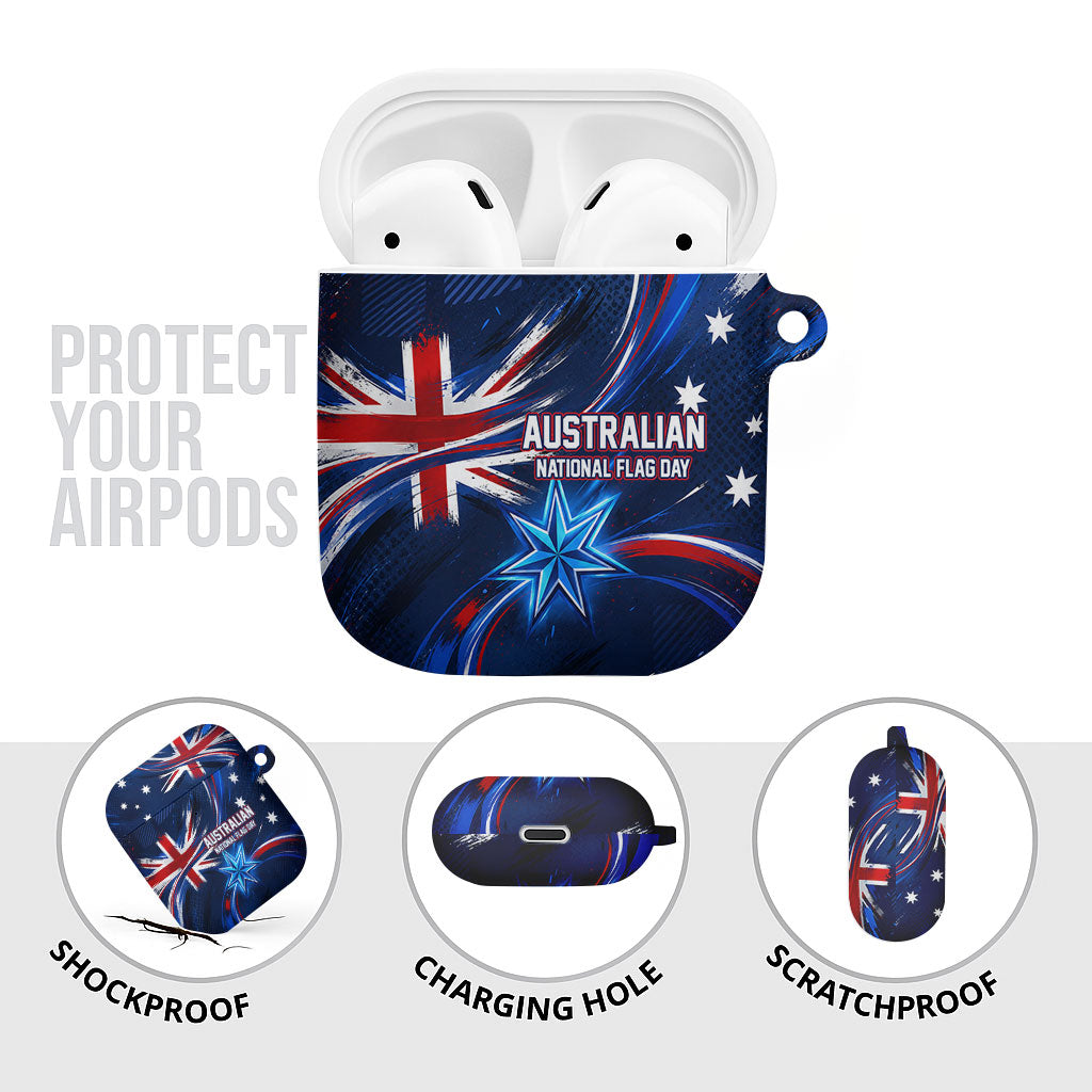 Proud To Be Australian AirPods Case Australia Flag Day Waving Commonwealth Star