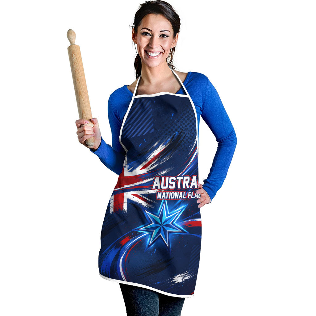 Proud To Be Australian Apron Australia Flag Day Waving Commonwealth Star