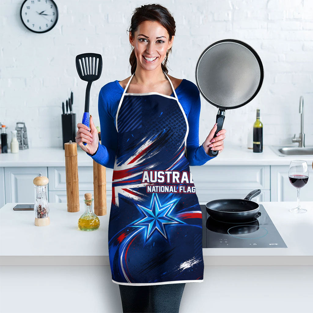 Proud To Be Australian Apron Australia Flag Day Waving Commonwealth Star