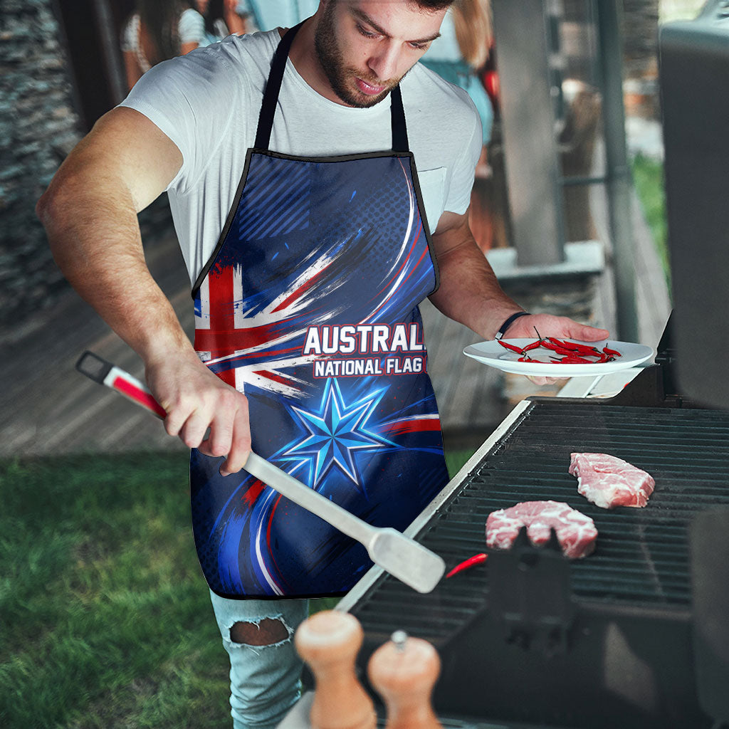 Proud To Be Australian Apron Australia Flag Day Waving Commonwealth Star